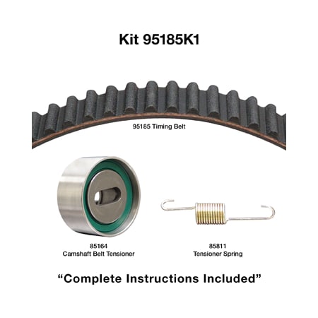 Dayco 90-97 Ford/Kia/Mazda 1.3/1.6/1.8L Timing Belt Kit, 95185K1 95185K1